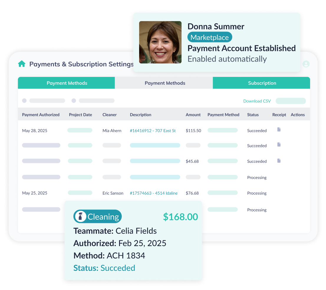 Automate Cleaner Payments