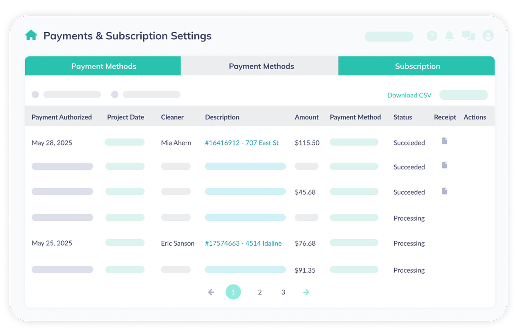 Automatic payments visual