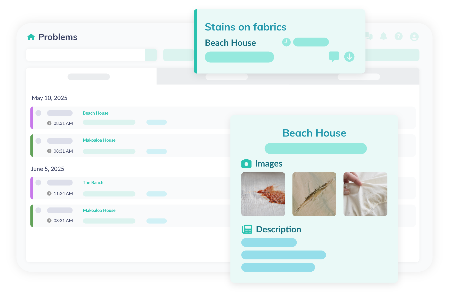 Problem reporting mockup